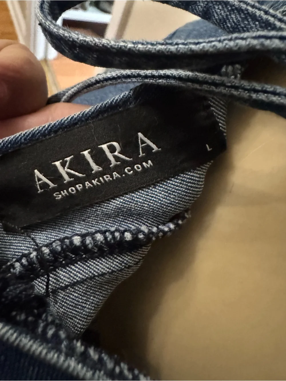 AKIRA Denim Jumpsuit in Blue